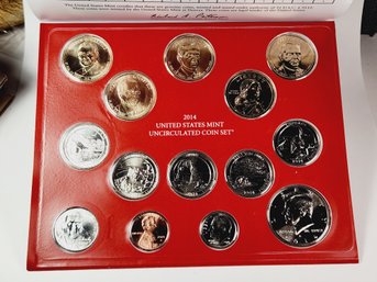 2014 Uncirculated Mint Set  Denver Mint Including Presidential Dollars (14 Coins)