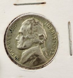1943 P Jefferson Silver World  War II Nickel