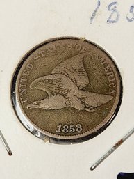 Wow...1858 Flying Eagle Large Letters Cent (pre Civil War)