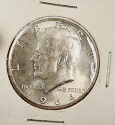 1964 Kennedy SILVER  Half Dollar (90 Percent Silver)
