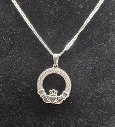 Claddagh Pendant Necklace In Sterling
