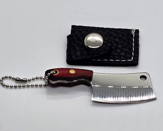 2 In 1 Mini Cleaver With Leather Case