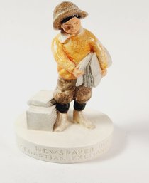 Sebastian Miniature Figurine #SML-3114  'Newspaper Boy'  - SIGNED -