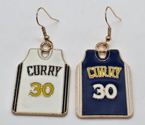 Golden State Warriors Steph Curry Jersey Novelty Earrings