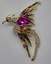 Multi-Color Phoenix Brooch