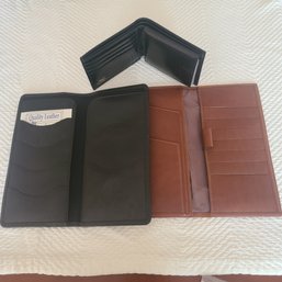 Small Bosca Leather Wallet With Two Charter Club Leather Wallets