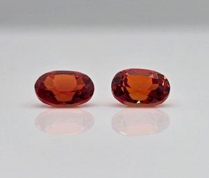 2 Orange Padparadscha Sapphires