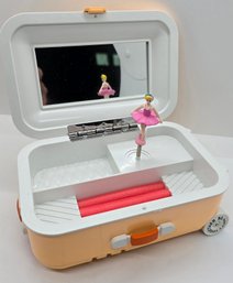 Suitcase Music Jewelry Box With Mirror & Ballet Dancer