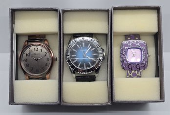 Set Of 3 Brand New Strada Watches