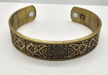 Magnetic By Design Antique Style Cross Celtic Knot Cuff Bracelet