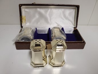 Four Vintage Godinger Silver Tarnish Resistant Salt & Pepper Shakers - Made In Japan