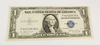 1935 $1 Dollar Blue Seal Silver Certificate (no In God We Trust) Bill / Note