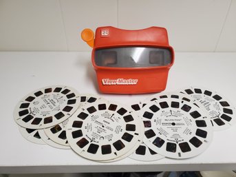 Vintage Red 3D Viewmaster With Several Reels - Popeye, Masters Of The Universe, Uncle Scrooge & More