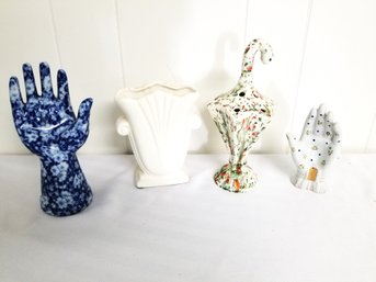 Mixed Lot Of Unique Porcelain & Ceramic Home Decor Accent Pieces