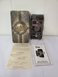 Vintage 1930s Art Deco Bakelite Falcon Model V-16 Folding Film Camera With Original Box