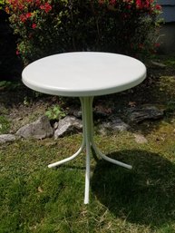 Small Off White Metal Garden Bistro Table 24'