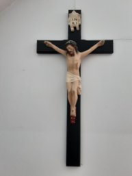 Huge Vintage Metal Crucifix