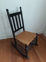 Woven Seated Rocking Chair