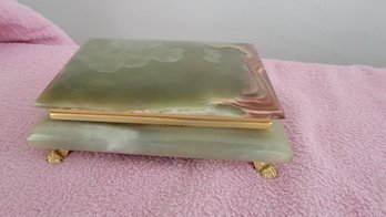 Nice Green Onyx Rectangular Lidded Box