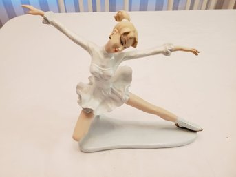 Royal Swan Collection Made In Italy Porcelain Figure Skater Figurine