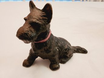 Adorable Antique Cast Iron Scottie Dog 5' Figurine