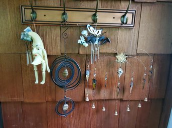 Assorted Garden & Patio Hanging Decor, Chimes & More