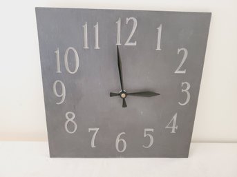 Gray Slate Battery Operated Wall Clock