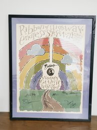 Signed Woody Guthrie Tribute Tour Ribbons Of Highway Framed Poster