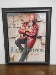 Autographed Richie Havens Framed Concert Poster