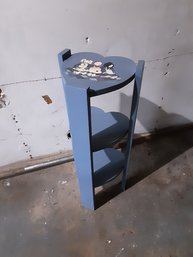 Blue Doll Painted Tiered Plant Stand
