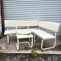 Patio Corner Bench And Chair Upholstered