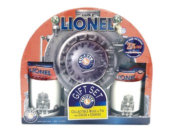 Lionel GIFT SET - 2 Collectible Mugs & Tin, Cocoa & Cookies NEW/SEALED Made In 2005