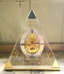 Seiko Glass Pyramid Quartz Clock
