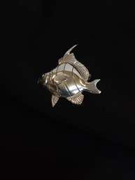 Sterling Silver Fish Pin  5.57 G.