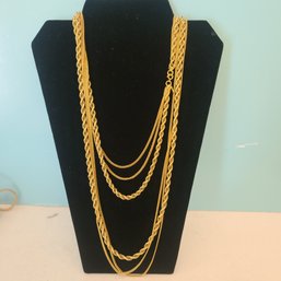 Monet Multi-Strand Gold Chain Necklace