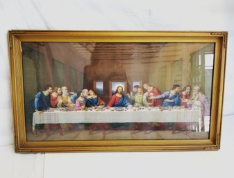 Vintage The Last Supper Framed Wall Art Print