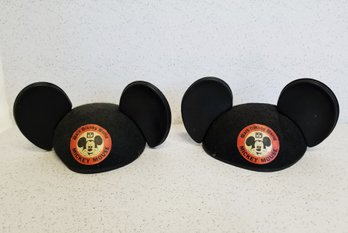 Vintage Walt Disney World Mickey Mouse Ears Hat Embroidered On Backside