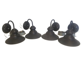 Four Outdoor Metal Sconce Lights