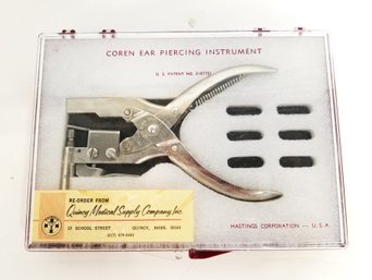 Vintage C Oren Ear Piercing Instrument By Hastings Co.
