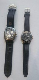 2 Men's Watches - Guess Waterpro & Geneva Quartz Untested