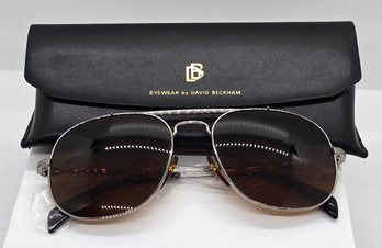 David Beckham Ruthenium/Brown Square Sunglasses & Branded Case