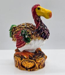 Multi-Color Austrian Crystal, Enameled Bird Trinket Box