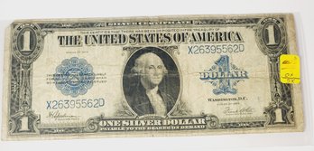 1923 'Horse Blanket' Silver Certificate Dollar 'Funny Back' Bill  (US Last Large Size Note)