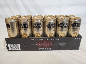 New Case STAR WARS Iconic Collector's Edition Gold The Last Jedi Space Punch Sparkling Vitamin Drink Cans