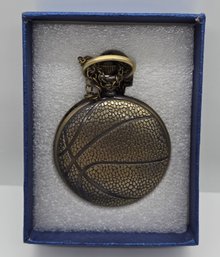 Strada Japanese Movement Basketball Pattern Pocket Watch With Chain