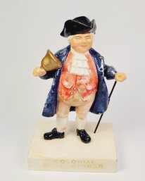 Vintage Sebastian Miniature Figurine - Colonial Bell Ringer  1959 -  P.W. Baston & Numbered