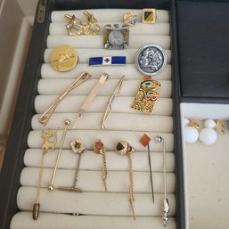 Incredible Collection Of Vintage Men's Accessories - Tie Pins & Clips, Cufflinks, Lapel Pins