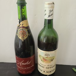 2 Collectable Vintage Wine Bottles