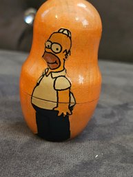 The Simpsons Nesting Dolls Hand Painted Wood Rare