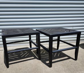 Pair Of Patio End Tables (B)